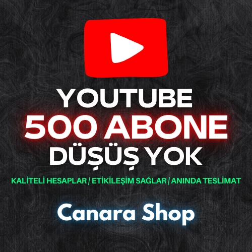  ⭐ YOUTUBE 500 ABONE - Düşüş Yok - Hızlı - Piyasanın En İyisi